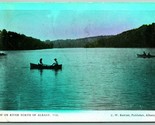 Canoes on River North of Albany Wisconsin WI 1907 DB Postcard J3 - $6.88