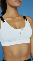 NEW DLC Combat Sports Bra White Black Removable Pads Bandier Size XS - £23.36 GBP