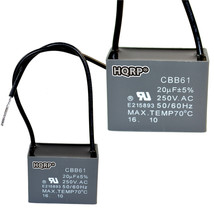 2-Pack Capacitor for Harbor Breeze Ceiling Fan 20uf 2-Wire CBB61 Replacement - $22.99