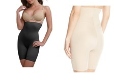 Naomi and Nicole Women&#39;s Comfortable Firm Hi Waist Thigh Slimmer Nude/Bl... - $25.25+