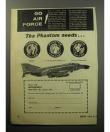 1966 U.S. Air Force Advertisement - McDonnell Phantom II - £14.55 GBP