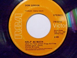 Don Gibson-Half As Much / I Will Always-45rpm-1969-EX - £3.97 GBP