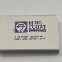 Vintage  Matchbox Cover No Matches  Ming Court restaurant  Orlando, FL     gmg - £9.74 GBP