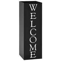 vidaXL Umbrella Stand Black Powder-Coated Steel Decorative Inlays - $2,378.89 MXN