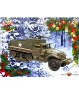 RARE! CHRISTMAS ORNAMENT HALF TRACK M3 USA ARMORED PERSONNEL CARRIER ARM... - £35.82 GBP