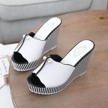 Summer Shoes Sandals Women Stripe Pearl Platform - £40.43 GBP