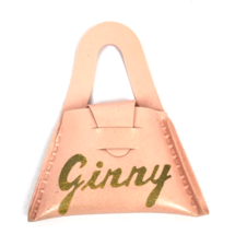 Vintage Vogue Ginny Doll Pink Purse Logo Handbag 1950&#39;s Accessories - £11.82 GBP