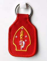 Usmc 2ND Marine Marines Division Embroidered Keychain Key Ring 1.75 X 2.75 Inch - £4.19 GBP
