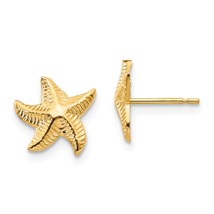14K Gold Madi K Starfish Post Earrings Jewerly - £41.36 GBP