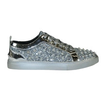 Mens Fancy Shoes By FIESSO AURELIO GARCIA, Spikes Rhine stones 2413 Silver image 8