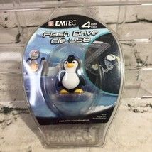 Emtec Penguin Flash Drive 4-GB With Chain New Sealed - £6.23 GBP