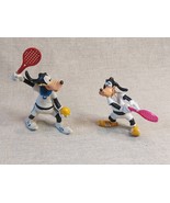 2 Vtg Walt Disney Productions Handpainted Bullyland Tennis Playing Goofy... - $45.33 CAD