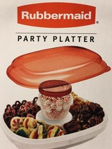 Rubbermaid Party Platter Container Set w/ Twist &amp; Seal Cup &amp; Lids NEW Gr... - $17.07