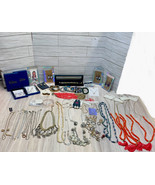 Lot Of Mixed Costume Jewelry Earrings Bracelets Necklaces Parts And Piec... - £23.35 GBP