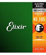 Elixir Nanoweb 4-String Bass Nickel Set, 45-100 - £35.30 GBP