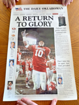 OU Poster Return to Glory 2000 National Champions The Daily Oklahoman 22... - $876.59 MXN