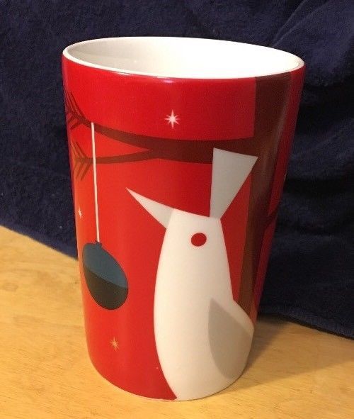 Starbucks Coffee Mug Holiday 2012 Bird Christmas Red - $7.69