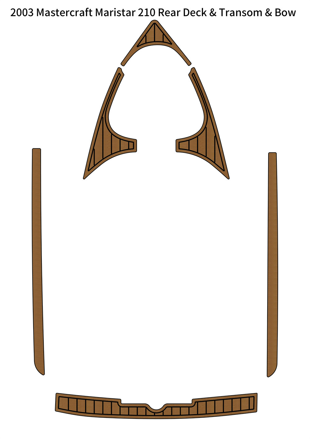 2003 Mastercraft Maristar 210 Rear Deck Transom Bow Boat EVA Teak Deck F... - $281.00