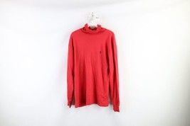 Vintage 90s Ralph Lauren Mens Medium Faded Long Sleeve Turtleneck T-Shirt Red - £39.32 GBP