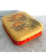 DUFOUR tin candy box with flowers and honeybirds Made in Italy Original ... - £30.29 GBP