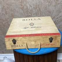 Bolla Gift Selection Wood Wine Box With Rope Handle - £11.81 GBP