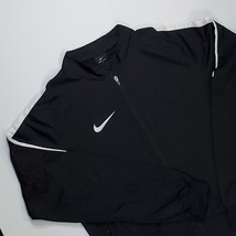 Nike Dry-Fit Mens Size L Full Zip Jacket Soccer Zipper Pockets Black 725... - $69.98