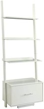 American Heritage Ladder Bookcase With File Drawer By Convenience, White - £131.31 GBP