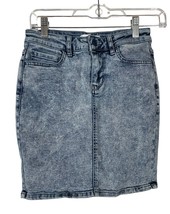 GUESS Womens Denim Mini Skirt Size 0 Retro Blue Acid Wash - £10.04 GBP