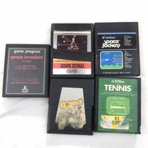 ATARI 2600 Lot Of 5 Vintage Video Game Cartridge Qbert Asteroids Fair Condition - $21.95