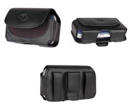 Leather Case Holster w Belt Clip for Verizon LG Extravert 2 (fits w hard case on - £13.36 GBP