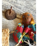Handmade Doll Hickory Nut African American Folk Art Hand Crafted 6&quot; Pioneer - $25.92 CAD