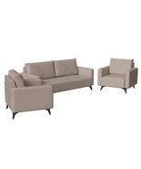 LeisureMod 3-Piece Sofa Set with 2 Single Three-Seater Wide Couch Uphols... - $32,334.76 MXN