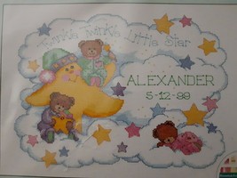 Dimensions Twinkle Twinkle Birth Record Counted Cross Stitch Kit 14 X 10... - $17.59
