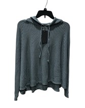 Chaser Waffle Dolman Sleeve Shimmery Hoodie Sage Green Medium NEW NWT - $19.79