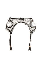 Agent Provocateur Womens Garter Belt Linda Lace Black Size Ap 2 - £173.02 GBP