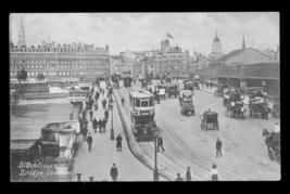 Vintage Postcard London Blackfriars Bridge #812 Trolley Horse &amp; Buggy Traffic - £10.27 GBP