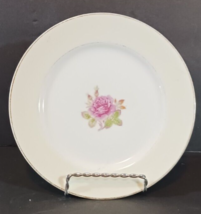 Vintage FUJI CHINA ROSETTE 6 3/8&quot; BREAD AND BUTTER PLATE Gold Trim Japan - £5.51 GBP