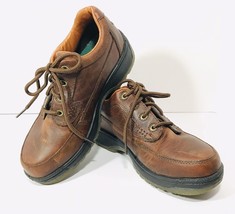 Florsheim Comfortech Steel Toe Brown Leather Shoe Women&#39;s 7W ASTM #F2413-05 - £29.79 GBP