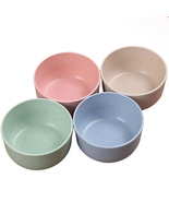 KAIDA PLASTICS Bowls, Wheat straw anti-scalding household bowl, Set of 4... - £8.33 GBP