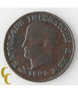 1809-B Italian States, Kingdom Of Napoleon Centesimo (Very Fine VF) C#1.1 - $1,328.93 MXN