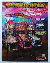 Pinball Alley Topper FLYER Original 2019 NOS Game Paper Artwork Sheet - £19.87 GBP