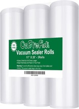 O2Frepak 3 Pack 11&quot;X20&#39; Rolls Vacuum Sealer Bags Rolls With Bpa, Total 6... - £28.36 GBP