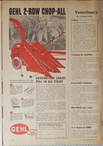Gehl 2 Row Chop All Harvester Advertisement 1961 - $14.03