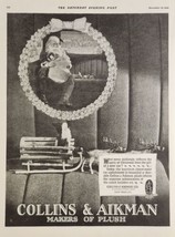 1925 Print Ad Collins &amp; Aikman Makers of Plush Car Seats Santa Claus New York,NY - £16.88 GBP