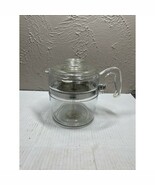 Pyrex Flameware Glass Coffee Pot Stovetop Percolator 7756 6 Cup Complete - €66,18 EUR