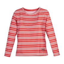 BEACHCOMBERS ~ SMALL ~ Red &amp; White Stripe ~ Swimming Top ~ Rash Guard Shirt - £17.88 GBP