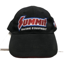 Summit Racing Equipment Black Hat Cap USA Flag Adjustable H&amp;L Strapback ... - £9.34 GBP