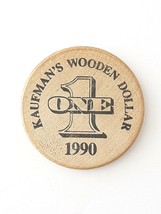 Vintage Kaufman&#39;s Army &amp; Navy Wooden Dollar 1990 New York - £7.65 GBP