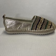 Patrizia By Spring Step Raiatea Slip On Espadrille Loafer Gold Blue Size 37 - £31.58 GBP