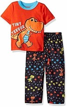 Toddler Boy&#39;s Dinosaur Tiny Terror Dino Jersey Pajama Set, Size 3T - $11.13